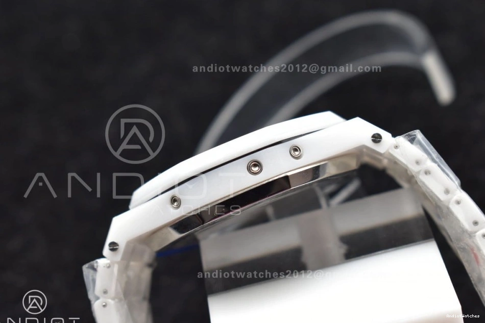Calendar SmoothTexture on White Ceramic Oak A Best Bracelet Edition Royal 1052 Perpetual 26579cb Ceramic APSF 0501